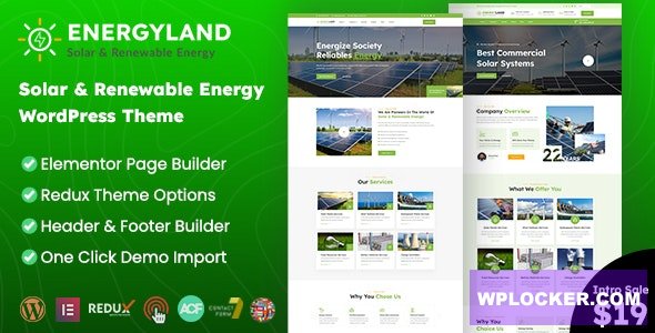 Energyland v1.0 - Solar & Renewable Energy WordPress Theme