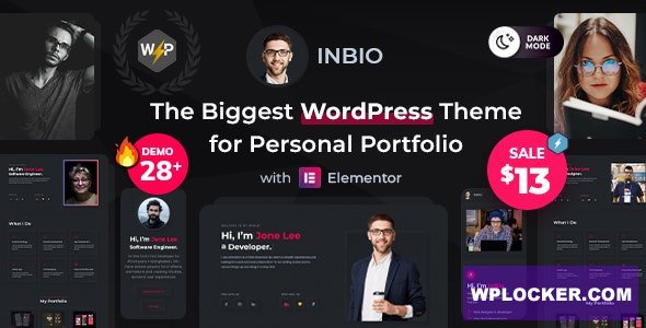 InBio v2.4.1 - Personal Portfolio/CV WordPress Theme