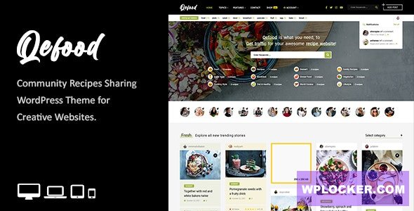 Qefood v1.6 - Community Sharing WordPress Theme