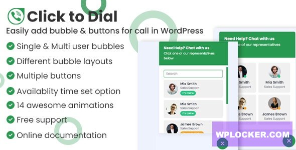 Click to dial v1.0 - Direct call from website WordPress plugin