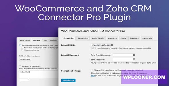 Zoho CRM Connector Pro for WooCommerce 2.1.5
