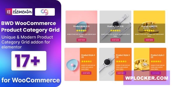 WooCommerce Product Category Grid Addon For Elementor v1.0