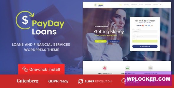 Payday Loans v1.1.5 - Banking, Loan Business and Finance WordPress Theme