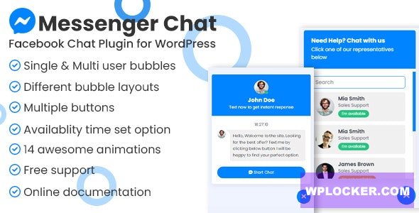 Messenger chat support WordPress Plugin v1.0