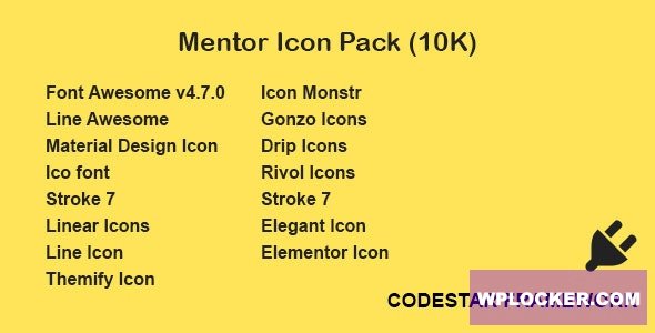 Mentor Icon Pack for Codestar Framework v1.0.0