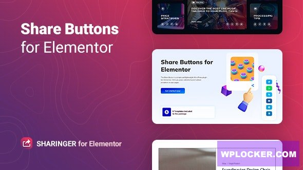 Sharinger v1.0.2 - Share Buttons for Elementor