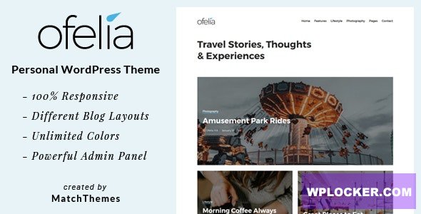 Ofelia v1.4.81 - Travel Personal WordPress Blog Theme