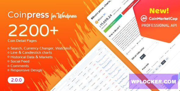 Coinpress v2.3.1 - Cryptocurrency Pages for WordPress