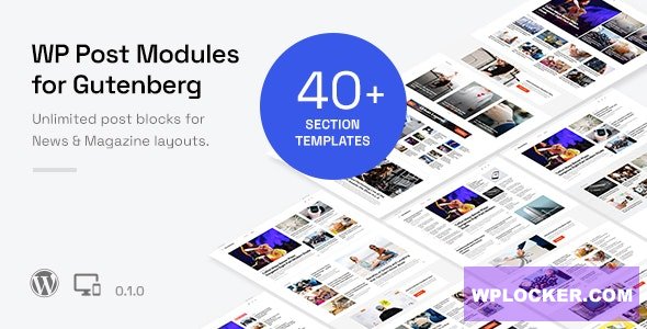 WP Post Modules for NewsPaper and Magazine Layouts (Gutenberg Block) v0.1.0