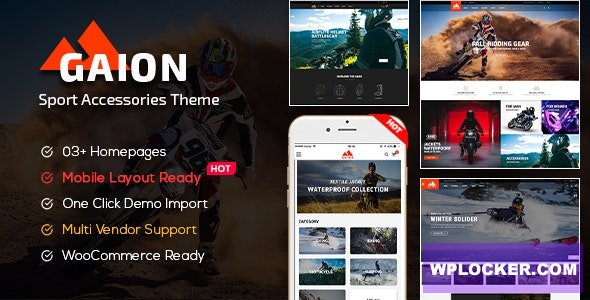 Gaion v1.1.21 - Sport Accessories Shop WordPress WooCommerce Theme (Mobile Layout Ready)