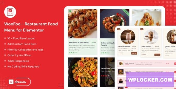 WooFoo v1.0.2 - Restaurant Food Menu for Elementor