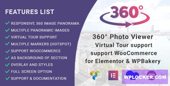 360° Photo Viewer (Virtual Tour) for Elementor, Gutenberg and WPBakery v2.2.3
