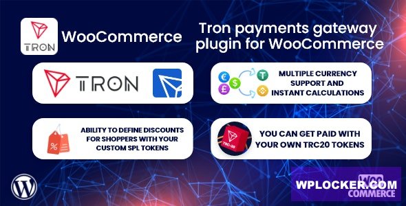 TronPay WooCommerce v1.0.1 - Tron payments gateway plugin