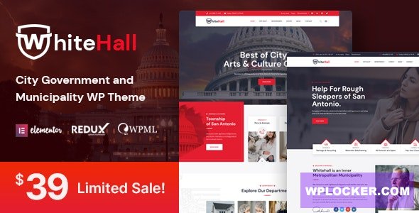 White Hall v1.4 - Municipal and Government WordPress Theme