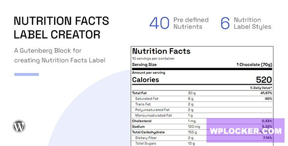 Nutrition Facts Label Creator (Gutenberg Block) v0.1.0