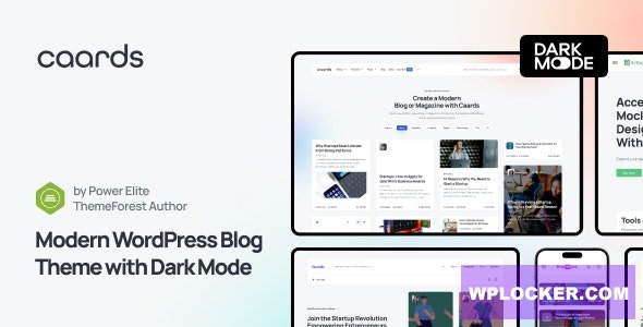 Caards v1.0 - Modern Blog & Magazine WordPress Theme with Dark Mode
