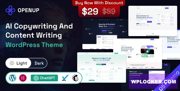 Openup v1.0.7 - AI Content Writer & AI Application WordPress Theme