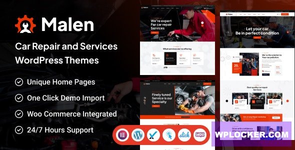 Malen v1.0 - Car Service & Repair WordPress Theme