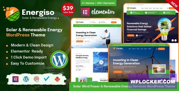 Energiso v1.3.1 - Solar & Renewable Energy WordPress Theme