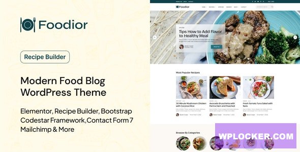 Foodior - Personal Food Blog WordPress Theme - 3 August 2023