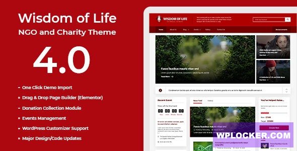Wisdom Of Life v4.0 - NGO and Charity Theme