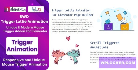 BWD Trigger Lottie Animation Addon For Elementor v1.0