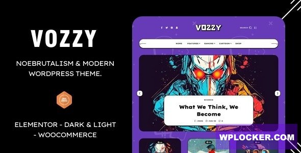 Vozzy v1.02 - Modern & Neobrutalism WordPress Theme