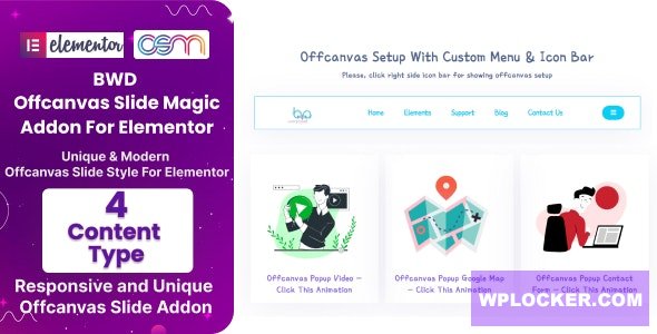 BWD Offcanvas Slide Magic Addon For Elementor v1.0