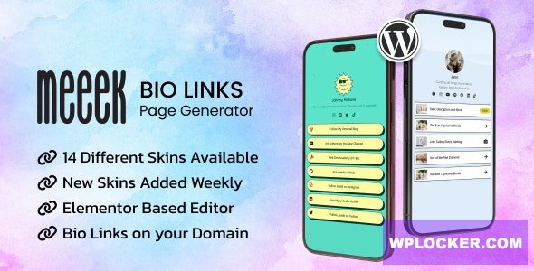 Meeek v1.0.1 - Elementor Bio Links Builder for WordPress