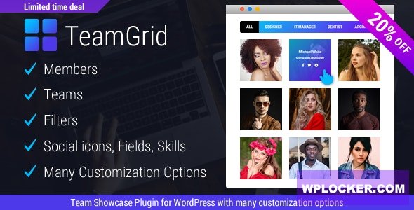 Team Grid v1.3.1 - Team Member Showcase WordPress Plugin & Team Editor