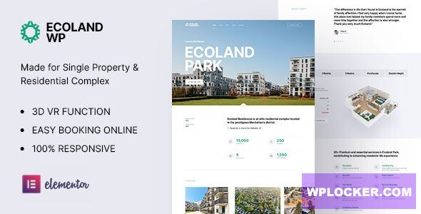 Ecoland v1.5 - Single Property WordPress Theme