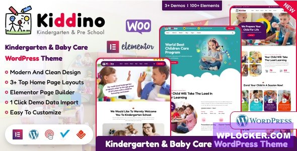 Kiddino v1.0.0 - Kids & Kindergarten WordPress Theme
