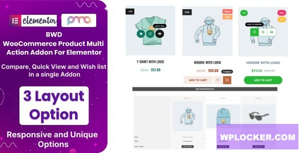 BWD WooCommerce Product Multi Action Addon For Elementor v1.0