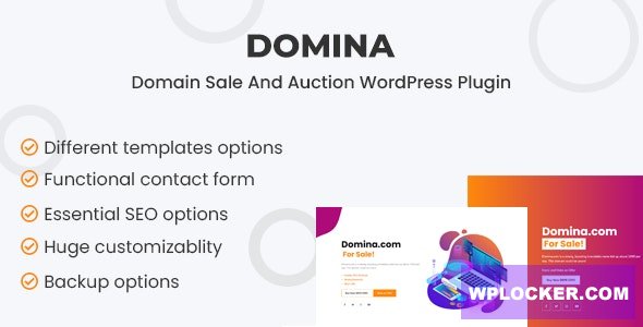 Domina v1.0 - Domain For Sale & Auction Plugin