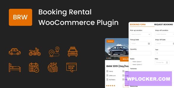 BRW v1.5.0 - Booking Rental Plugin WooCommerce