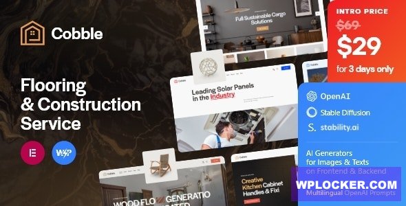 Cobble v1.0 - Flooring & Construction Service WordPress Theme