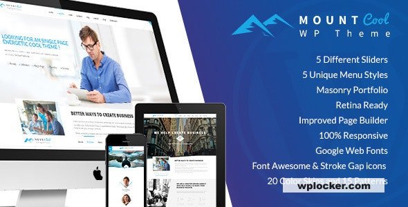 MountCool v1.2.8 - Single Page Portfolio WordPress Theme