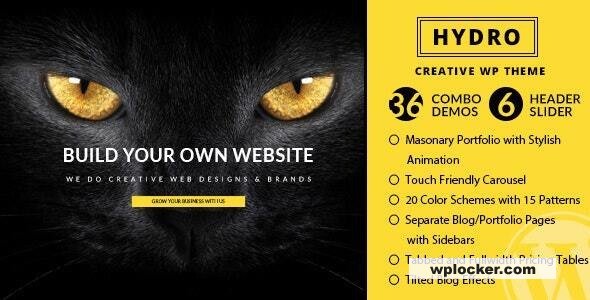 HYDRO v3.1 - One Page Portfolio WordPress Theme