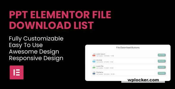 PPT - File Download List Elementor Widget v1.0