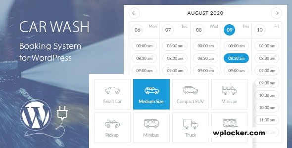 Car Wash Booking System for WordPress v2.5
