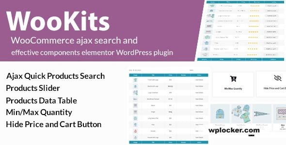 Wookits v1.1.0 - WooCommerce ajax search and effective components elementor WordPress plugin