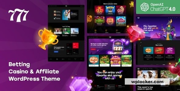 777 v1.0 - Betting, Casino & Affiliate WordPress Theme