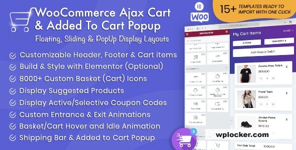 WooCommerce Ajax Cart & Added To Cart Popup v1.6.6 - Floating/Sliding/Popup All in One Cart/Checkout Plugin