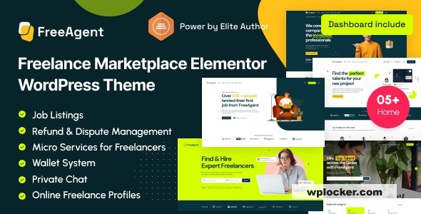 FreeAgent v2.1.2 - Freelance Marketplace Elementor WordPress Theme