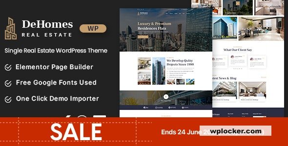 Dehomes v1.0 - Single Real Estate WordPress Theme