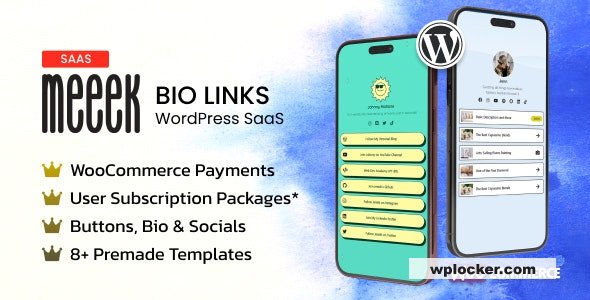 Meeek v1.6.2 - Bio Links SaaS (WordPress)