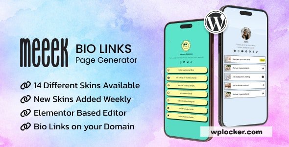 Meeek v1.1 - Elementor Bio Links Builder for WordPress
