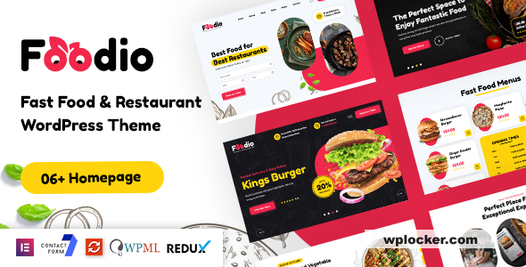 Foodio v1.0.0 - Fast Food Restaurant WordPress Theme