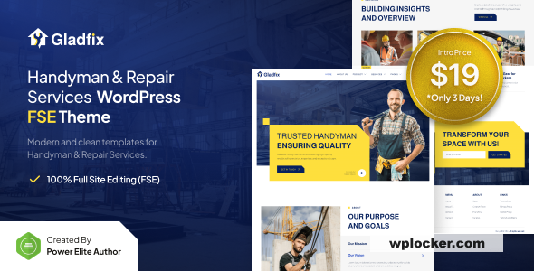 Gladfix v1.0 - Handyman & Repair Services WordPress Theme