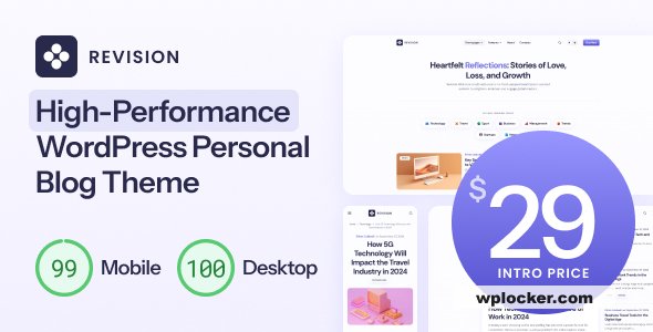 Revision v1.0 - Optimized Personal Blog WordPress Theme